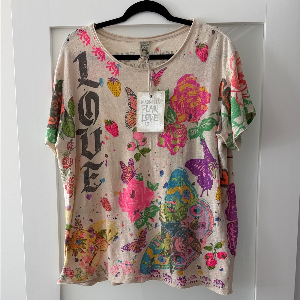 Magnolia Pearl Love Paradise Paint Splatter Tee